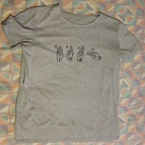Grey graphic tee